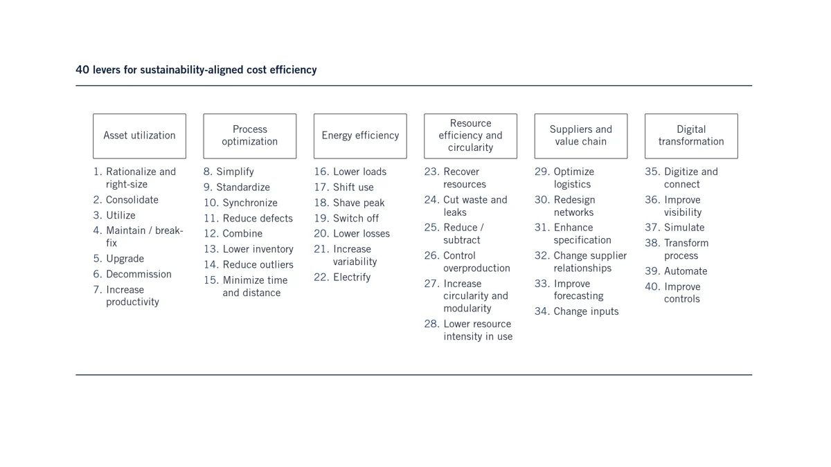 cost efficiency levers