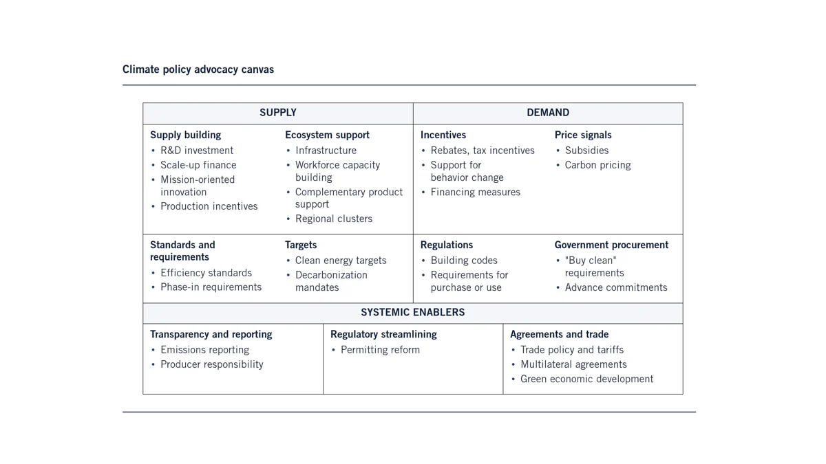 policy advocacy canvas
